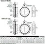 Series 30-31 Dimensions for 14"-20" Butterfly Valves